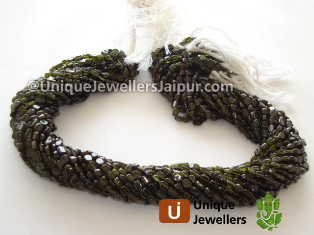 Green Tourmaline Plain Oval Beads